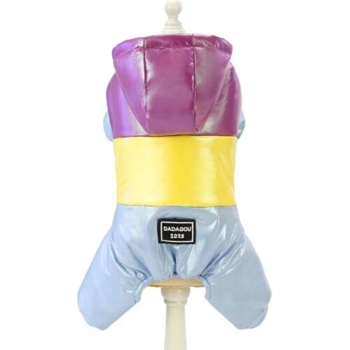 Windproof Winter Dog Jumpsuit Cotton Padded Warm Pet Hoodie Jacket For Puppies Yorkshire Chihuahua Clothes #4