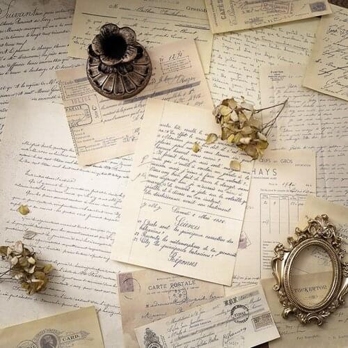 Vintage Handwriting Paper Photo Props INS Retro Jewelry Decoration Shooting Background Paper Photography Backdrop Foto Achte