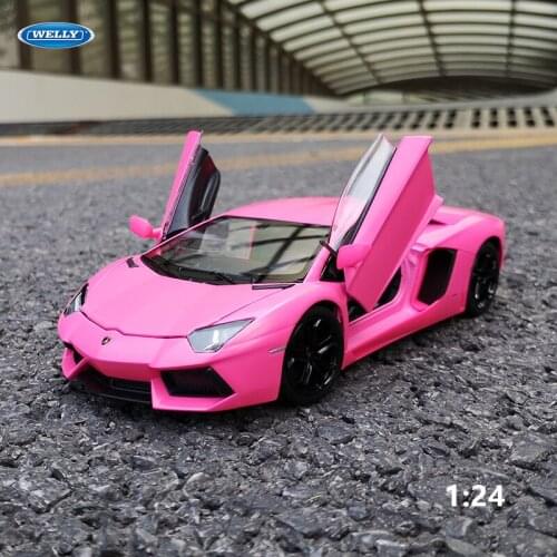 WELLY 1:24 Lamborghini Aventador LP700-4 Car Model Toy Toys For Boys Children Gift Collect crafts