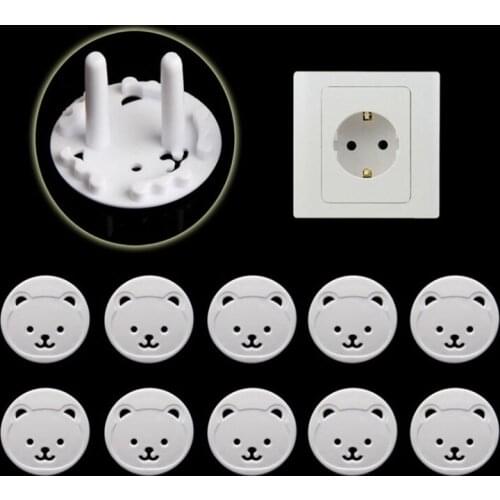 500pcs Baby Safety Child Electric Socket Outlet Plug Protection Security Two Phase Safe Lock Cover Kids Sockets Cover Plugs