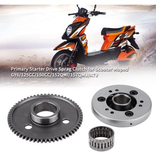Tooth Drive Starter Clutch Primary Starter Drive Sprag Clutch Metal for Scooter Moped GY6/125CC/150CC/152QMI/157QMJ/ATV