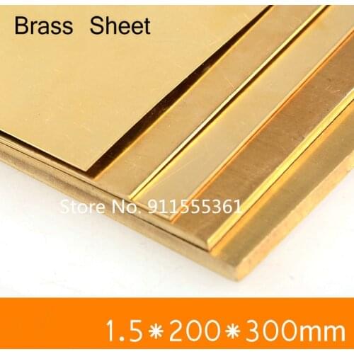 1.5 * 200 * 300mm Brass Sheet Plate of CuZn40 2.036 CW509N C28000 C3712 H62 Customized Size Laser Cutting NC Free Shipping