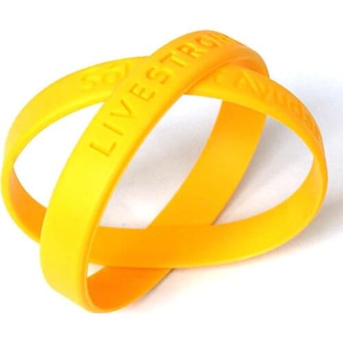 1pc LIVE STRONG Hologram Silicone Bracelet Men Women Power Rubber Wristband Outdoor Sports Bangle Accessories Gifts Yellow