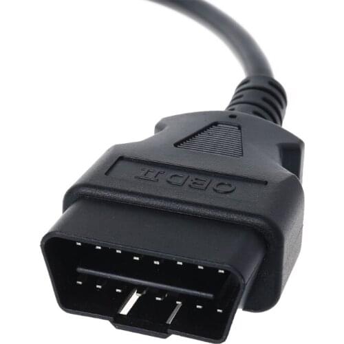 OBD2 16Pin Male Plug Adapter Opening Cable Connector for elm327 Extension Auto
