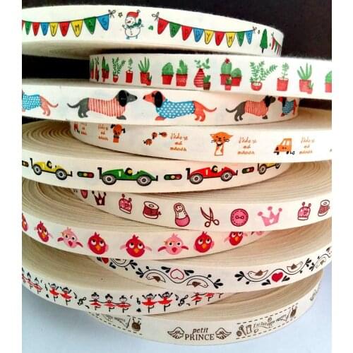 30Yards/lot printed floral cotton ribbon 5/8" width DIY scrapbooking ribbons 10 type for choice DIY Sewing & Packing Accessories