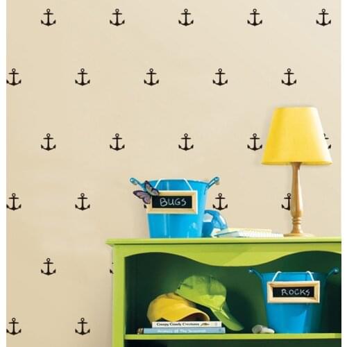 42 Pcs Anchor Pattern Removable Wall Sticker Decal Vinyl Kid Mural Art Decor DIY Childrens Room Background Wallpaper 7*8.5cm