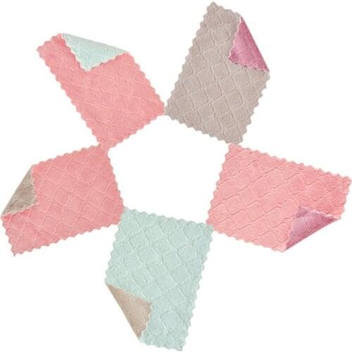 Microfiber Clean Towel for Car Wash Polishing Auto Cleaning Tools Kitchen Dish Cloth Efficient Tableware Super Absorbent 5/10pcs