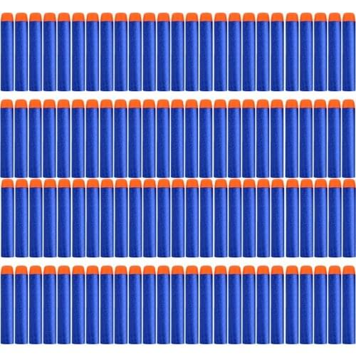 50PCS For Nerf Bullets Soft Hollow Hole Head 7.2cm Refill Darts Toy Gun Bullets for Nerf Series Blasters Xmas Kid Children Gift