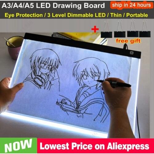 A3/A4/A5 3 Level Dimmable Led Drawing Copy Pad Board Tracing Light Box Eye Protection Easier for Diamond Painting Toys Children