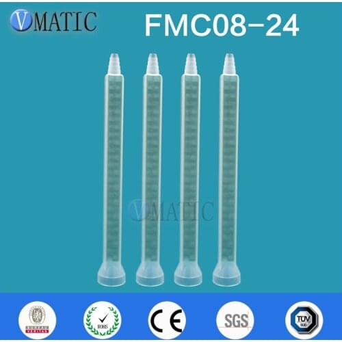 Free Shipping 5Pcs Quality Green Resin Static Mixer Fmc08-24 Mixing Nozzles Screw Mouth Silicone Mixing Tube Nozzle