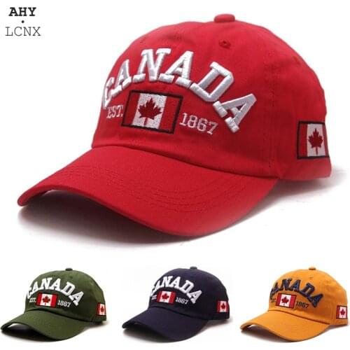 2020 Mens Womens Baseball Cap Cotton Gorras Canada Flag Maple Hats Hip Hop Snapback Adjustable Men Outdoor Caps Brand Dad Hat