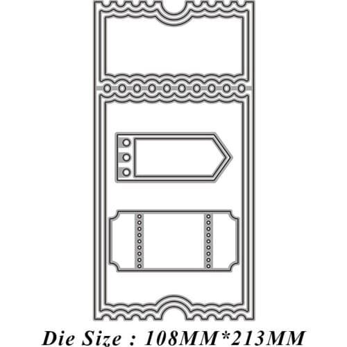 Long Rectangular Border Frame Metal Cutting Dies Scrapbook Paper Craft Knife Mould Stencils 2021 New Making Die Cuts