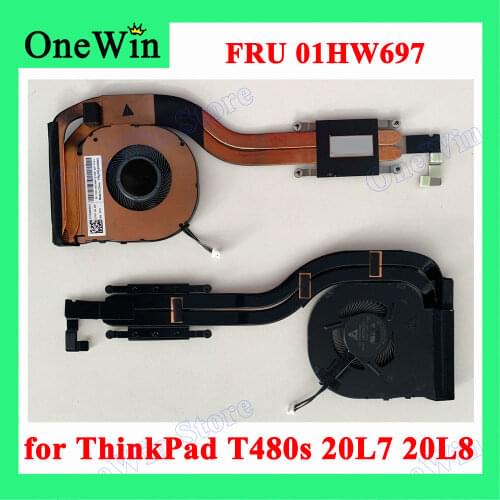 For T480s 20L7 20L8 ThinkPad FANS Laptop Heatsink Thermal Module ND75C21 100%Original New FRU PN 01HW697 01HW699 01LV695 01HW698