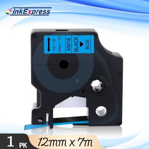 InkExpress For DYMO D1 Tape 45016 Label Tape 12mm 45016 Labeling Tape 45016 For DYMO LabelWriter 450 Duo Label Maker LM160