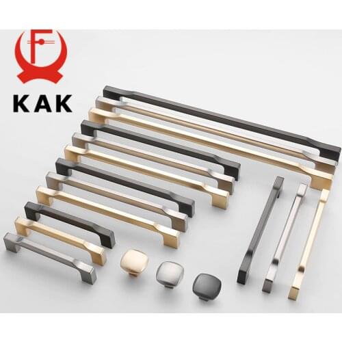 KAK Zinc Alloy Pearl Gray Gold Cabinet Handles Solid Drawer Knobs Kitchen Cupboard Door Pulls Furniture Handle Cabinet Hardware