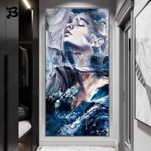 Canvas Painting Wall Art for Living Room Abstract Girls Red Lips Portrait Posters and Prints Modern Nordic Wall Pictures Decor