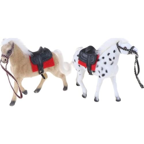 1 Piece Simulation Plastic Horse Dollhouse Mini Children Doll Houses Animal DIY Model Toy Baby Kids Gifts