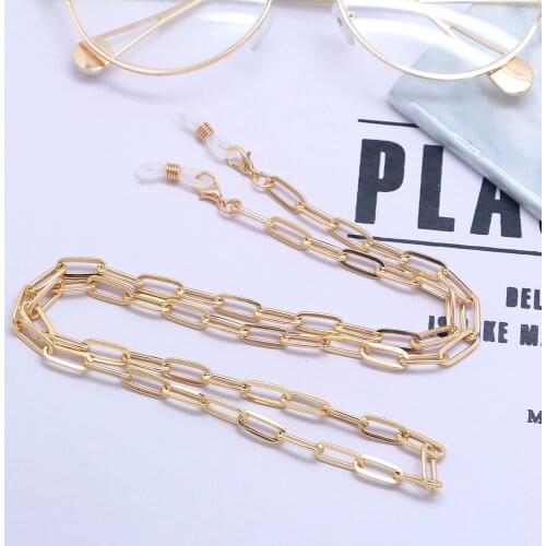 75cm Metal Paperclip Glasses Chain For Women Men Face Mask Lanyard Reading Eyeglasses Cord Holder Sunglasses Rope Neck Strap