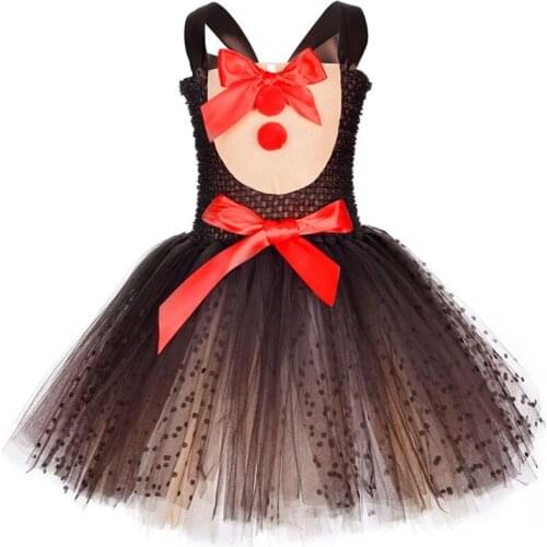 Cute Girls Civet Cat Cosplay Costumes for Children Halloween Birthday Party Animal Dresses Princess Christmas Evening Tutu Dress