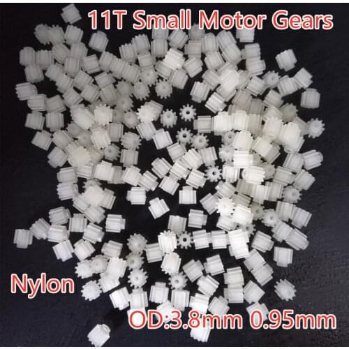 Free Shipping 4/10pcs Nylon Small 11T 11 Teeth Coreless Motor Gears For 720 816 8520 1mm Shaft Engine Motor Spare Parts Access