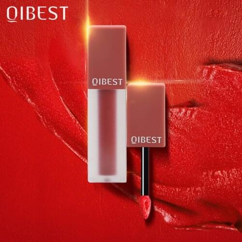 QIBEST 5 Pieces/Set Matte Velvet Lipgloss Set 5 Colors Lip Glaze Pigment Cream Lip Gloss Packaging Makeup Kit Cosmetics