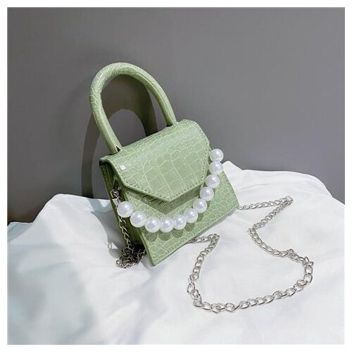 Oeak Pearl Handle Super mini Design PU Leather Shoulder Bags For Women 2021 Stone Pattern Crossbody Bag Female Travel Handbags