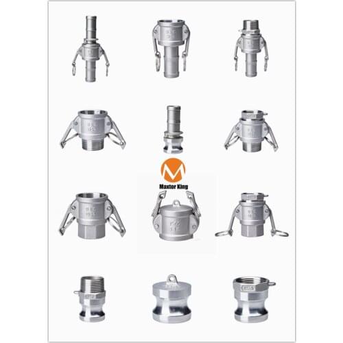 MK DN15 1/2" 304 Stainless Steel Homebrew Camlock Fitting Adapter MPT FPT Barb Camlock Quick Disconnect For Hose Pumps Fittings