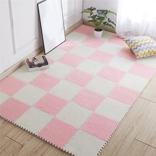 Plush Childrens Mat Baby Puzzles Playmats Infant Carpet Eva Foam Kids Rug Baby Playing Mat Keep Warm Mat For Home