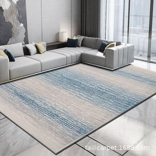 Polypropylene Carpet Large Area Living Room Carpet Nordic Light Luxury Bedroom Blanket Home Decor Anti-Skid Gray Study Room Rug
