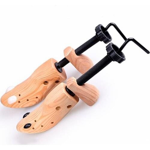 1 PC Adjustable Shoe Support High Temperature Lacquered Solid Pine Wood Home Professional Comfortable Shoe Spreader Expander