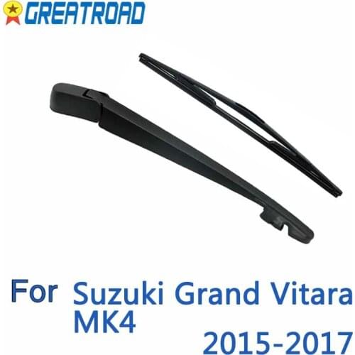 Wiper 10" Rear Wiper Blade & Arm Set Kit For Suzuki Grand Vitara MK4 2015 2016 2017 Windshield Windscreen Rear Window