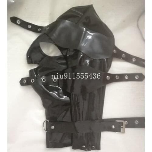 Sexy Lingerie Design Sexy Products Handmade Latex Hoods with Eyes Cover Mouth Cover(no Gags)