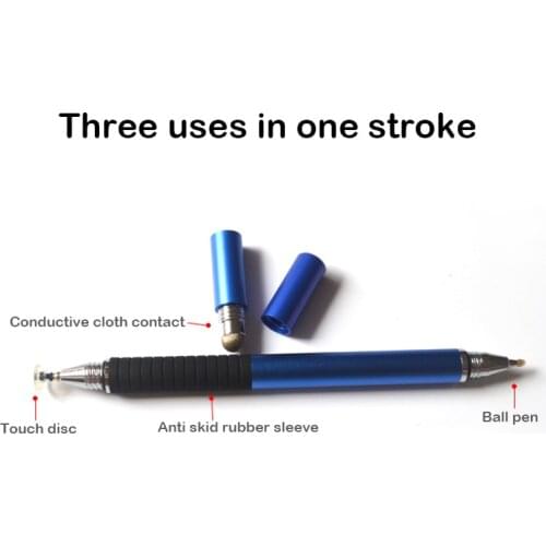 Three in One Touch Pen+Ballpoint Pen Writing Universal Stylus Pen For iPad For Samsung For Huawei/Xiaomi Stylus Tablet Pencil