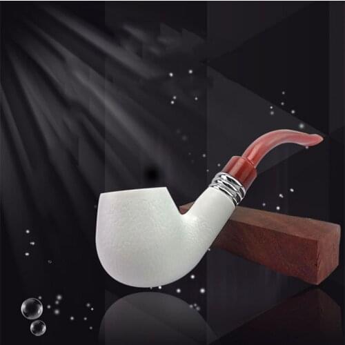 Sepiolite Pipe Chimney Filter Long Smoking Pipes Filter Elements Tobacco Pipe Cigar Gifts Narguile Grinder Smoke Mouthpiece