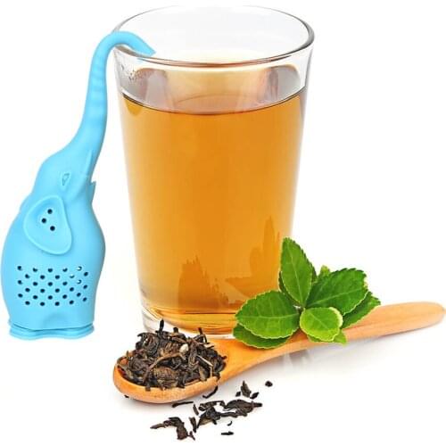 Tea Strainer Teaware Filter Cute Elephant Tea Infuser Silicone Tea Accessories Gadgets