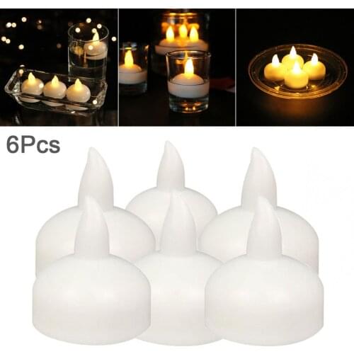 Waterproof LED Candle Lamp On Water Flameless Floating Tea Lights for Wedding Party