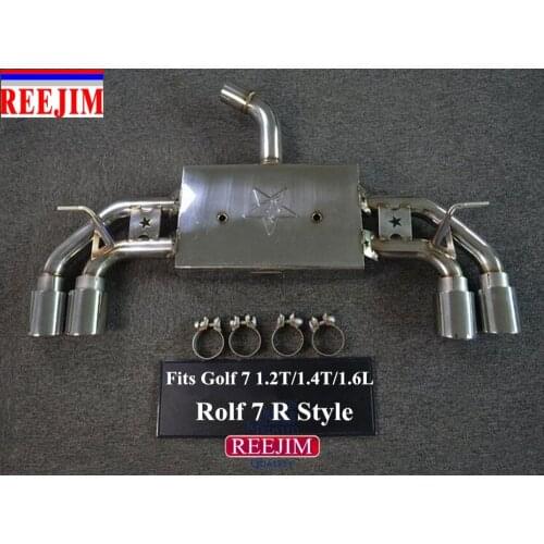 CAT-BACK EXHAUST MUFFLER SYSTEM FOR MK7 Golf 1.2T/1.4T/1.6L Modifed into Golf R Style