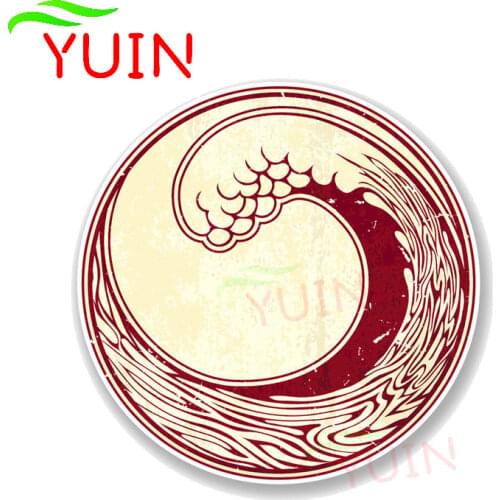 Japan Surf Fun Decal Japanese Wave Car Sticker Fashion Decoration PVC Motorcycle Cars Accessories Waterproof Decals 13*13cm