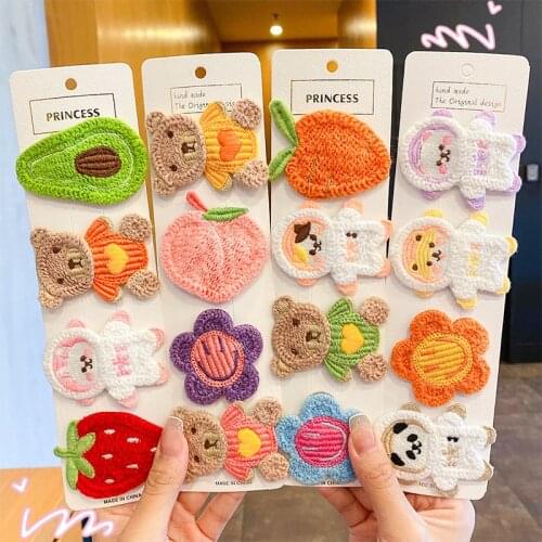 Knitting Hair Accessories Cartoon Cute Hair Clip Leisure Time Hairpin Little Bear Hair Accessories Sweet Girl Accessories