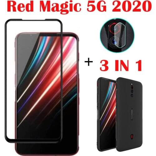3-in-1 Case Glass For ZTE Nubia Red Magic 5S Screen Protector Glass Full Protection on Red Magic 5S Camera Lens Glass