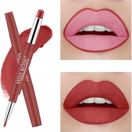 1Pcs 20 Color Double-end Lip Liner Matte Lip Pencil Waterproof Moisturizing Lipsticks Long-lasting Lips Llipliner Makeup Pen