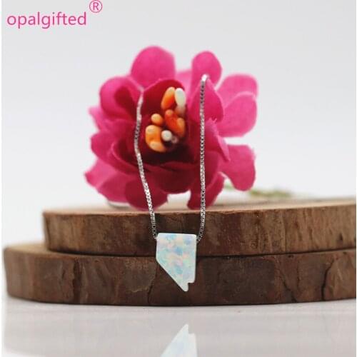 1pc free shipping synthetic opal white nevada necklace for fashion gift wholesale price