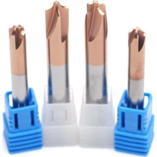 1pcs R0.5 R0.75 R1 R2 R3 R4 R5 50L HRC55 4flutes inside concave Radius end mil Carbide steel chamfer mill countersink