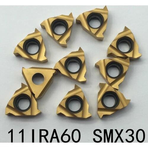 10pcs 11IRA60 SMX30 Carbide Insert For Threading Turning Tool Boring BAR blade High cost performance