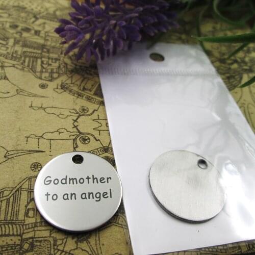 20pcs--"Godmother to an angel"stainless steel charms more style for choosing DIY Charms pendants for necklace