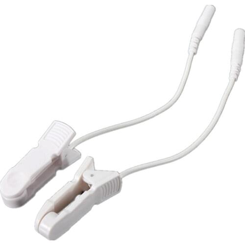 2.0mm Pin Breast Nipple Clamps Ear Clip Pain Relief Tens Electrode Lead Wire Connecting Cable Sleeping Aids for Therapy Massager