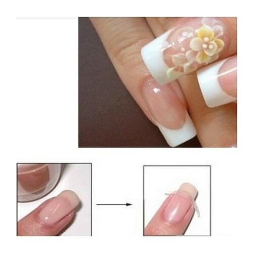 2Packs (96PCS ) White French Manicure Strip Nail Art Form Fringe Guides Sticker DIY Line Tips