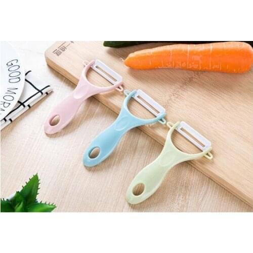 3pcs/lot Kitchen Multifunctional Peeler Vegetable Fruit Peeler Non-Slip Comfortable Handle Slicer Ceramic Cutlery Peeler NX 020
