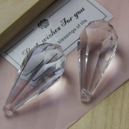 30pcs/Lot Acrylic 45mm Clear Color Prism Pendant Sun Catcher Decorative Chandelier Wedding Curtain Pendant