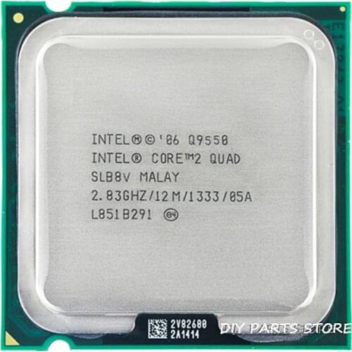 4 core INTEL Core 2 Quad Q9550 Socket LGA 775 CPU INTEL Q9550 Processor 2.8G hz/12M /1333GHz)